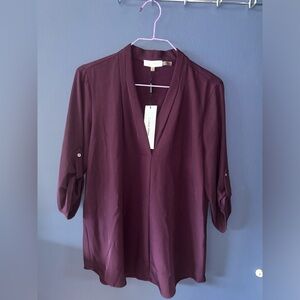 Calvin Klein Roll Sleeve Blouse